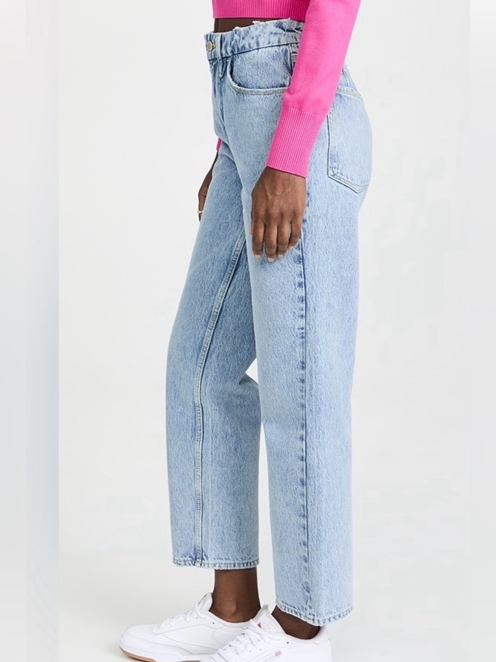 Good American Good 90s Duster Jeans Women 16 Blue NWT Relaxed Straight Leg
